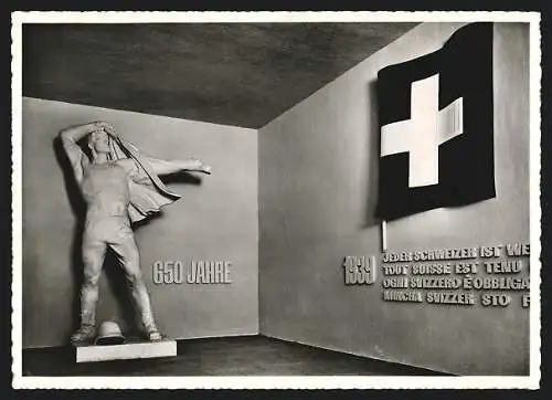 AK Zürich, Schweizerische Landesausstellung 1939, Höhenstrasse, Wehrwille