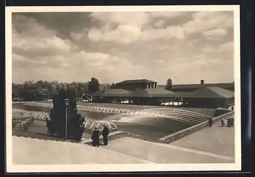 AK Stuttgart, Reichsgartenschau 1939, Blick auf die grossen Wasserspiele