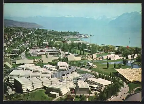 AK Lausanne, Exposition nationale suisse 1964, Vue aérienne du secteur de l'industrie et de l'artisanat