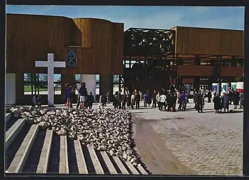 AK Lausanne, Exposition nationale suisse 1964, Place de la Joie de vivre, le sanctuaire et son carillon