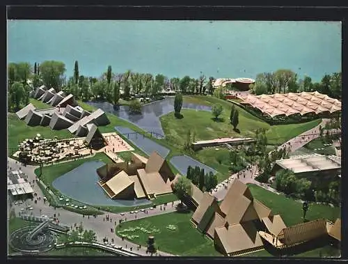 AK Lausanne, Exposition nationale suisse 1964, Ausstellungsgelände aus der Vogelschau