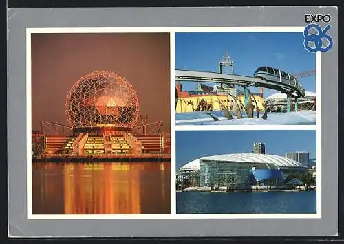 AK Vancouver, Expo 86, Expo Centre, Omnimax theatre, mono rail, British Columbia Pavillon