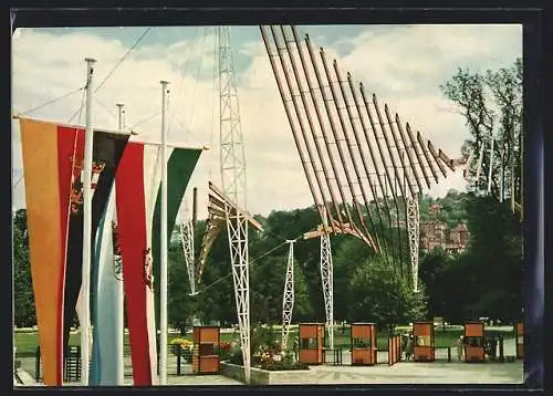 AK Stuttgart, Bundesgartenschau 1961, Haupteingang zu den Staatlichen Anlagen