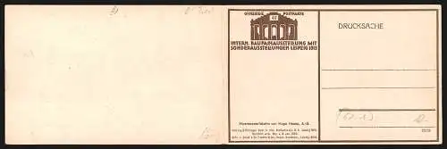 Klapp-AK Leipzig, Intern. Baufachaustellung mit Sonderausstellung 1913, Ausstellungsgelände