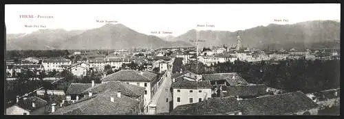 Klapp-AK Thiene, Panorama, Monte Pria Fora, Val d`Astico, Spitz die Tonezza