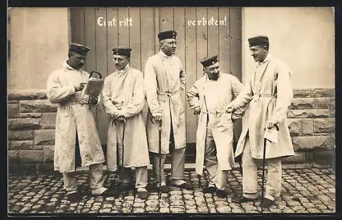 Foto-AK Konstanz, Verwundete deutsche Soldaten im Lazarett, Rotes Kreuz