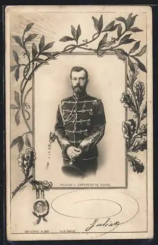 AK Zar Nikolaus II. in Uniform
