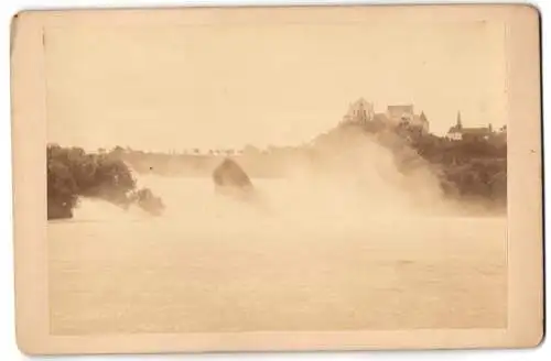 Fotografie Heinr. Fritz, Greiz, Ansicht Schaffhausen, Blick auf den Rheinfall mit Hotel