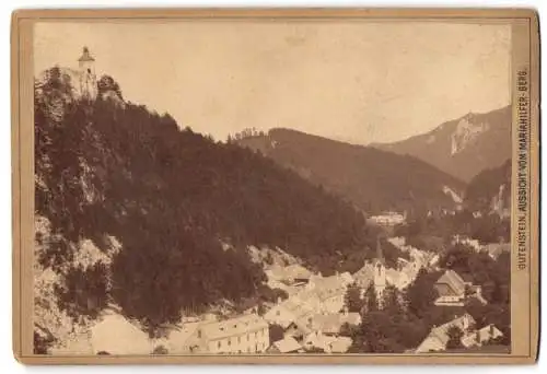 Fotografie C. Wilhelm Sommerfeld, Wien, Ansicht Gutenstein, Blick auf den Ort vom Mariahilfer-Berg aus gesehen