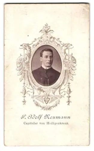 Fotografie J. E. Tintner, Wien, Krongasse 6, Portrait Capitular P. Wolf Neumann von Heiligenkreuz