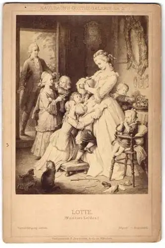 Fotografie F. Bruckmann, München, Gemälde: Lotte (Werthers Leiden), nach Kaulbach