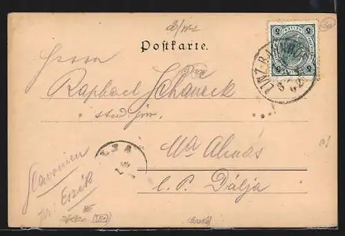 Künstler-AK Franz Kopallik: Lambach, Ortsansicht