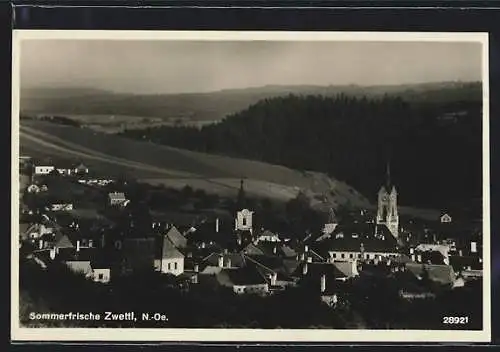 AK Zwettl, Ortsansicht mit Kirche
