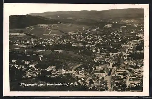 AK Perchtoldsdorf, Fliegeraufnahme des Ortes