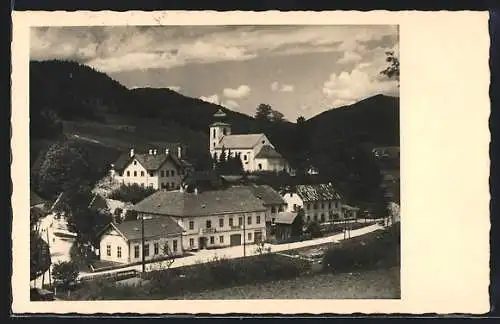 AK Schwarzau im Gebirge, Gasthof Zum Falkenstein mit Umgebung