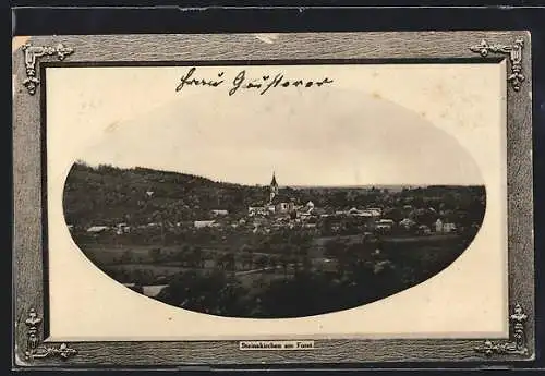 AK Steinakirchen am Forst, Ortsansicht mit Kirche