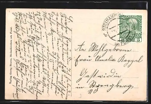 AK Steinakirchen am Forst, Ortsansicht mit Kirche