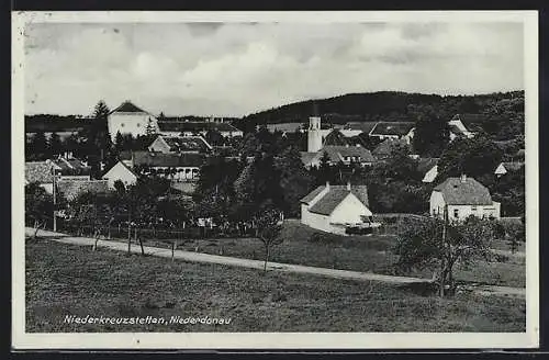 AK Kreuzstetten, Niederkreuzstetten mit Kirche
