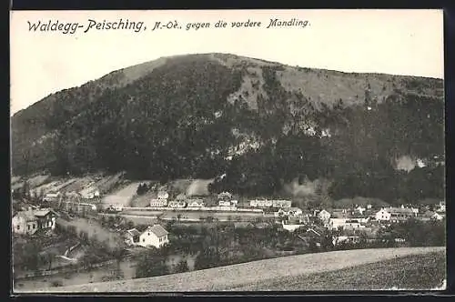 AK Waldegg-Peisching, Ortsansicht gegen die vordere Mandling