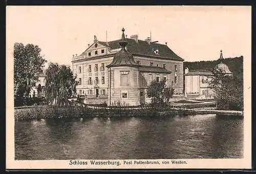 AK Pottenbrunn, Schloss Wasserburg von Westen