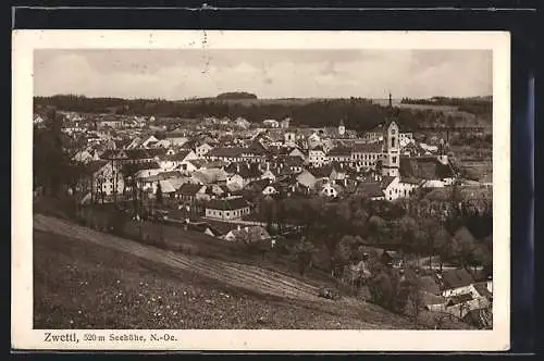 AK Zwettl, Ortsansicht mit Kirche
