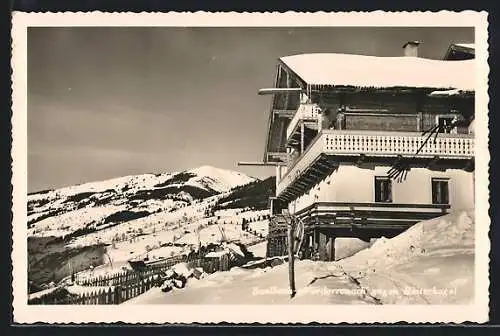 AK Saalbach, Vorderronach, Ansicht gegen Reiterkogel im Winter