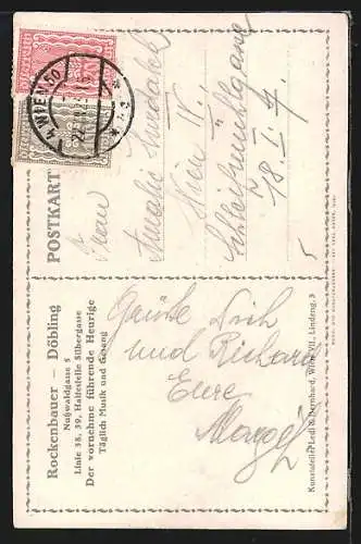 AK Wien-Döbling, Gasthof Rockenbauer in der Nusswaldgasse 5