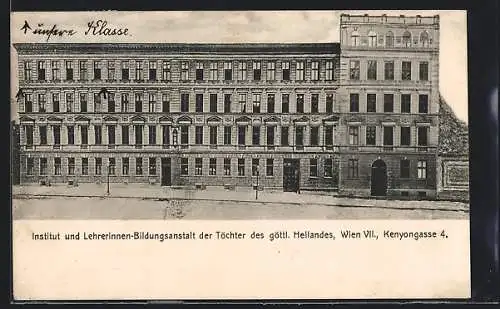 AK Wien, Institut und Lehrerinnen-Bildungsanstalt der Töchter des göttl. Heilandes, Kenyongasse 4