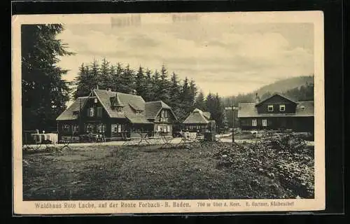 AK Forbach, Gasthaus Waldhaus Rote Lache mit Aussenterrasse
