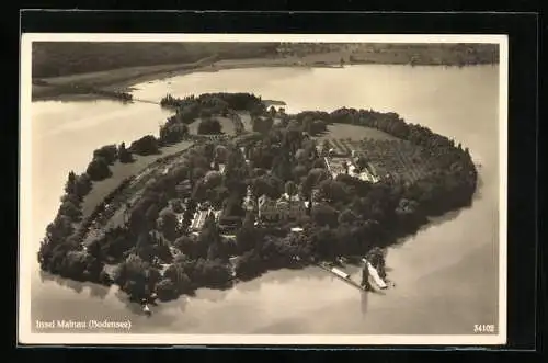 AK Insel Mainau, Inselblick aus der Vogelschau