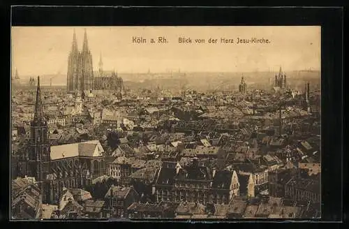 AK Köln-Neustadt, Blick von der Herz Jesu-Kirche