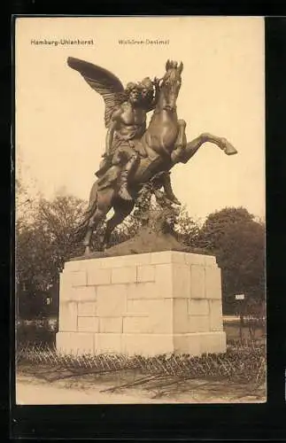 AK Hamburg-Uhlenhorst, Walküren-Denkmal