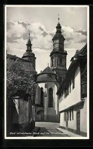 AK Bad Windsheim, Blick auf die Stadtkirche