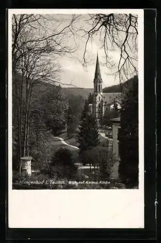 AK Schlangenbad /Taunus, Blick auf Kathol. Kirche