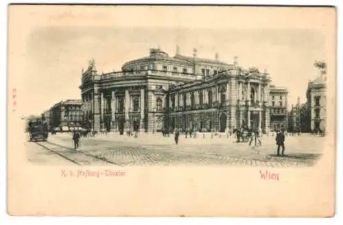 Relief-AK Wien, K. k. Hofburg-Theater