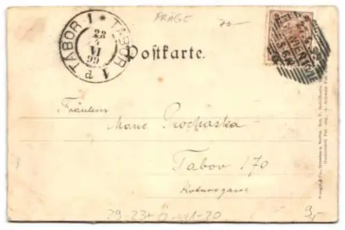 Relief-AK Wien, Universität mit Denkmal