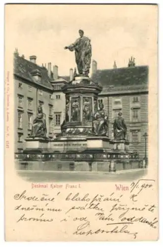 Relief-AK Wien, Denkmal Kaiser Franz I.