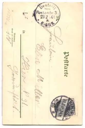 Glitzer-Perl-AK Junge Dame schreibt sehnsüchtig einen Brief