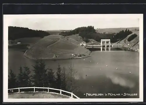 AK Neufelden im Mühlkr., Blick über den Stausee