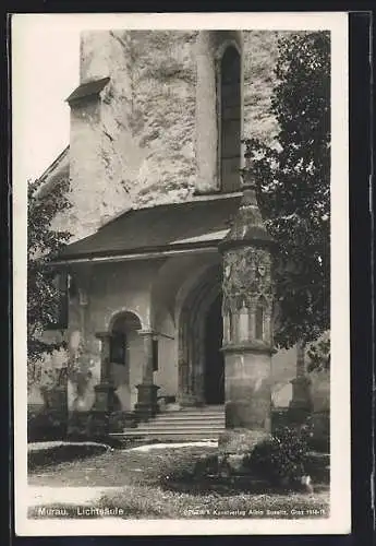 AK Murau, Lichtsäule vom Hof aus gesehen