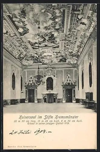 AK Kremsmünster, Kaisersaal im Stifte