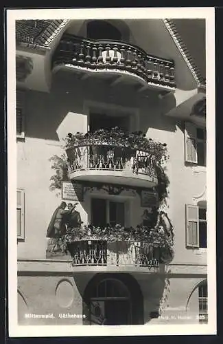 AK Mittenwald, Göthehaus, Fassade