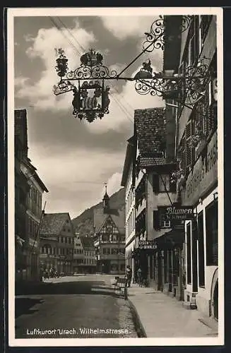 AK Bad Urach, Blick in die Wilhelmstrasse