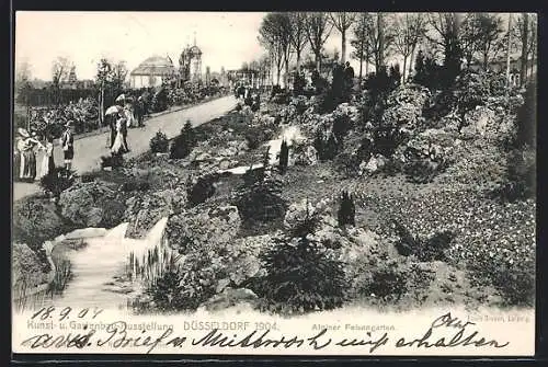 AK Düsseldorf, Kunst- und Gartenbau-Ausstellung 1904, Alpiner Felsengarten