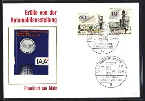 AK Frankfurt am Main, 42. Internationale Automobilausstellung 1965, Scheinwerfer