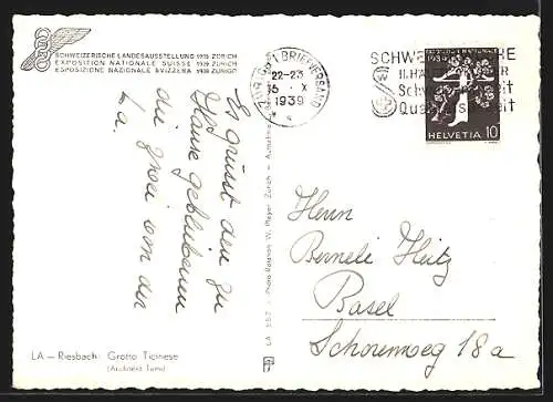 AK Zürich, Schweizerische Landesausstellung 1939, Riesbach: Grotto Ticinese