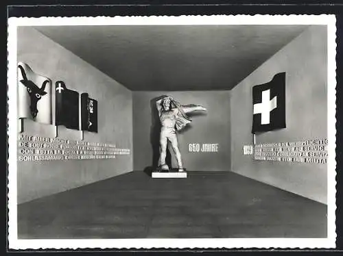 AK Zürich, Schweizerische Landesausstellung 1939, Enge, Höhenstrasse, Wehrbereitschaft