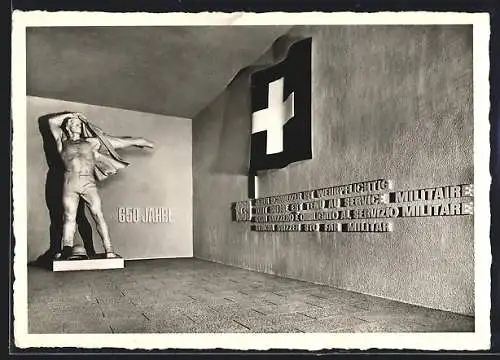 AK Zürich, Schweizerische Landesausstellung 1939, Wehrwille von Hans Brandenberger