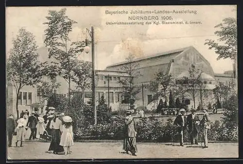 AK Nürnberg, Bayerische Jubilaeums-Landes-Ausstellung 1906 - Partie an der Festhalle