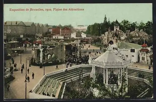 AK Bruxelles, Exposition de Bruxelles 1910, Plaine des Attractions